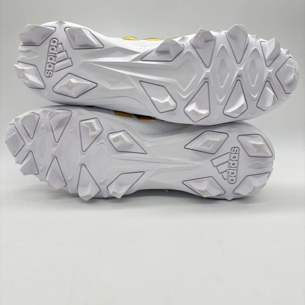 NEW‎ Adidas Football Cleats Mens 11 White Gold Adizero Impact.2 MD Shoes